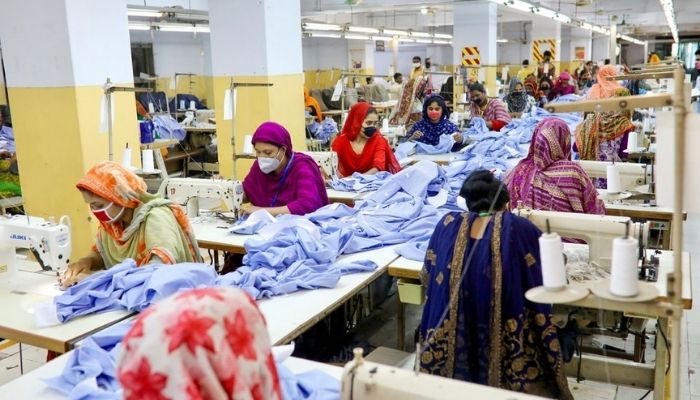 Women working in a garment factory in Dhaka. Photo: Reuters