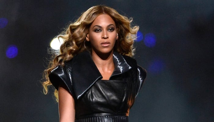 Beyoncé stuns in blue latex body suit in latest Ivy Park’s ad