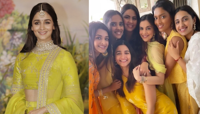 Alia Bhatt is all smiles as she attends BBF’s Haldi ceremony