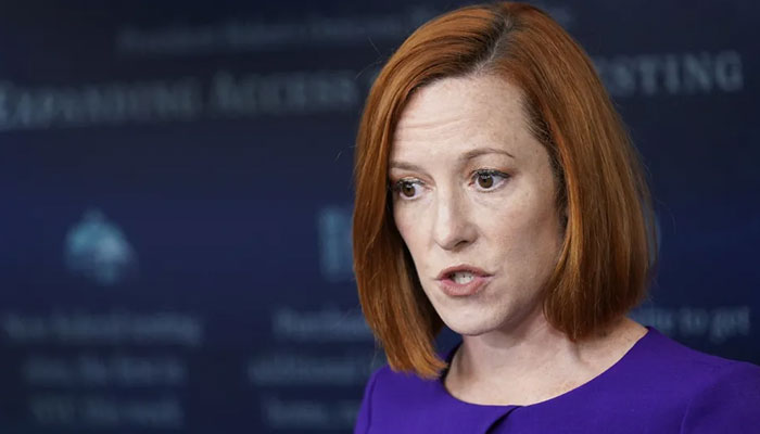 White House Press Secretary Jen Psaki said the US doesnt&nbsp;have aggressive intent with Russia. File photo
