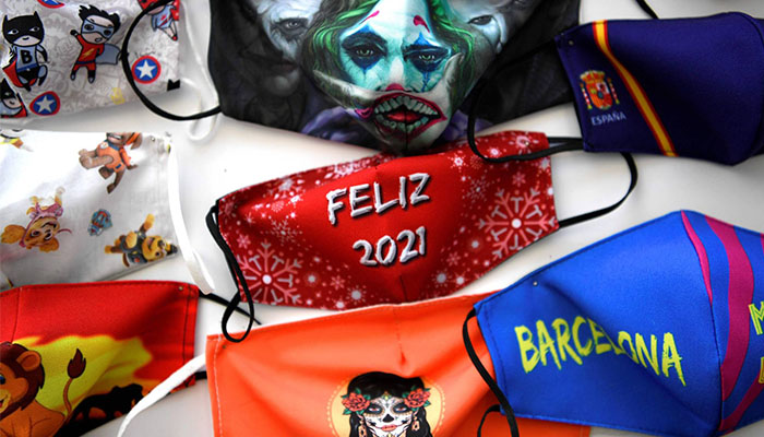 Representational image of fancy cloth masks. — AFP