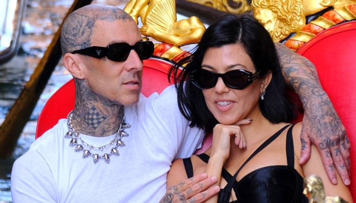 Travis Barker gets a love note and doodle from Kourtney Kardashian