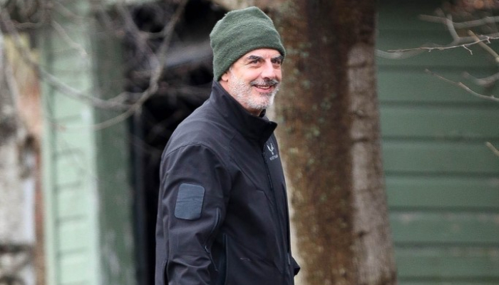 Chris Noth was photographed with a smile on Wednesday despite rising rape accusations against him