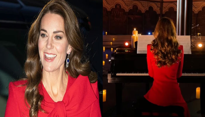 Kate Middleton memainkan piano untuk pengagum kerajaan selama kebaktian lagu Natal