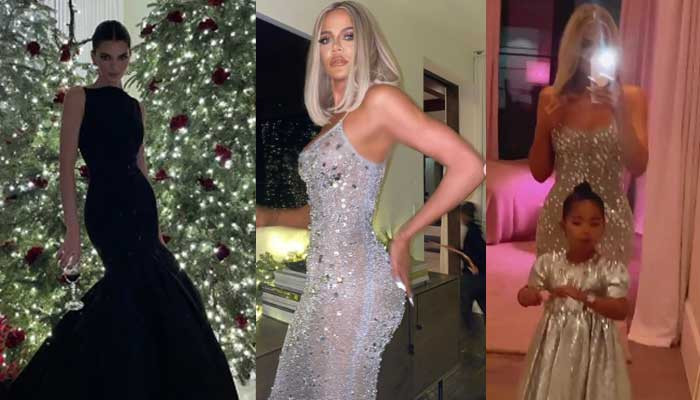 Kendall Jenner dan Khloe Kardashian memancarkan semua jenis kemewahan yang meriah di pesta Natal: foto