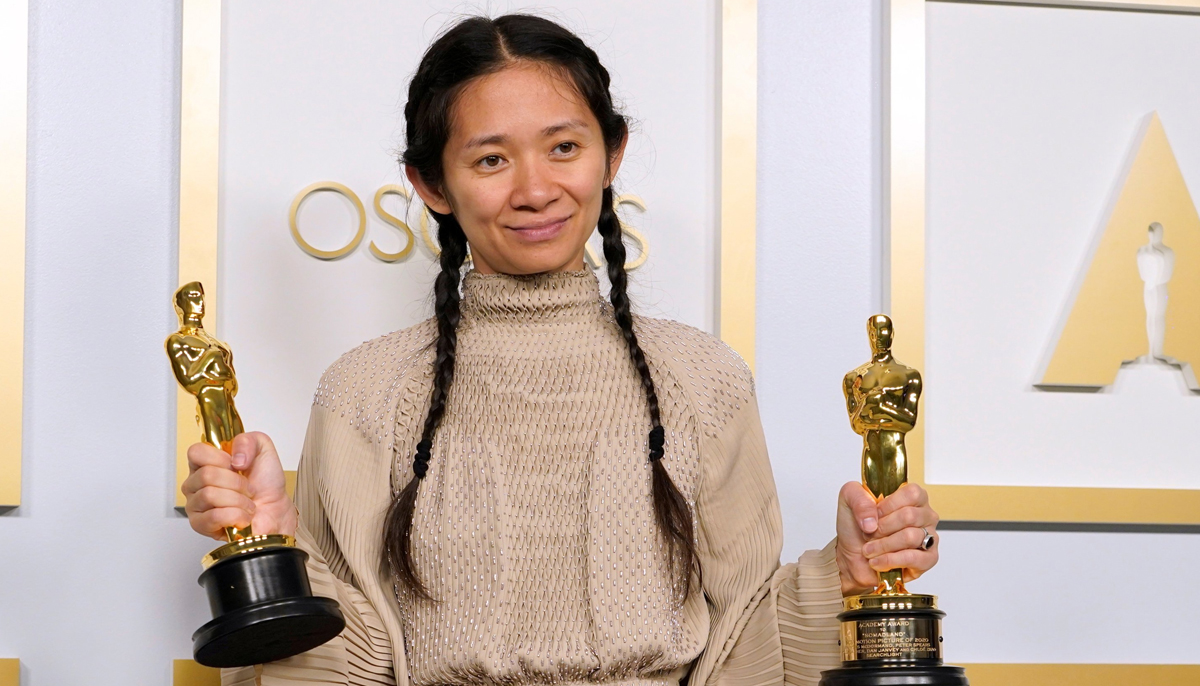 Chloe Zhao, winner of the award for Best Picture for Nomadland, poses in the press room at the Oscars, in Los Angeles, California, US, April 25, 2021. — Reuters/File