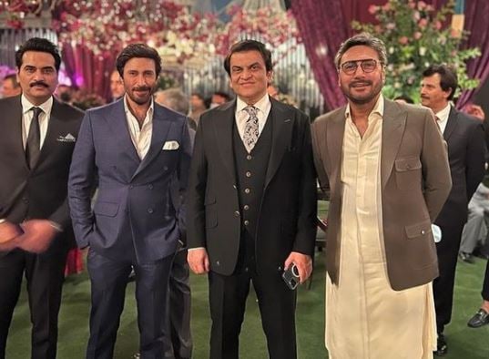 Humayun Saeed, Aijaz Aslam and more spotted at Mir Shakil-ur-Rahmans daughter wedding