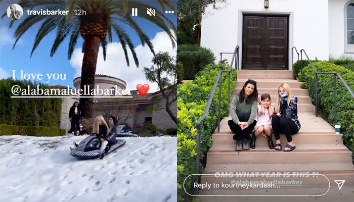 Travis Barker and Kourtney Kardashians Instagram Story