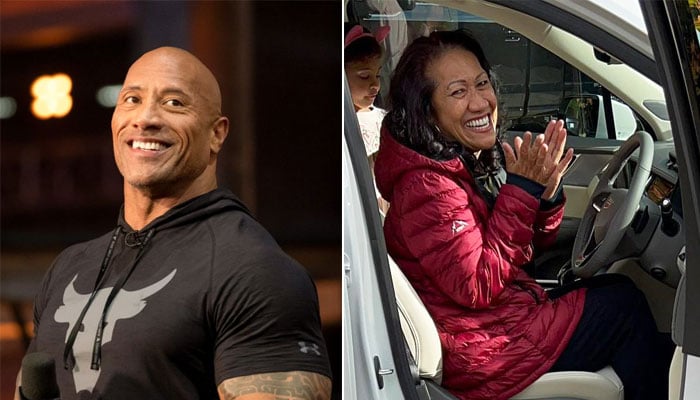 Dwayne Johnson surprises mom with new car for Christmas