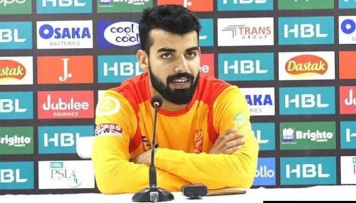 Shadab Khan is looking forward to his Islamabad United winning the trophy of this edition of the PSL. File photo