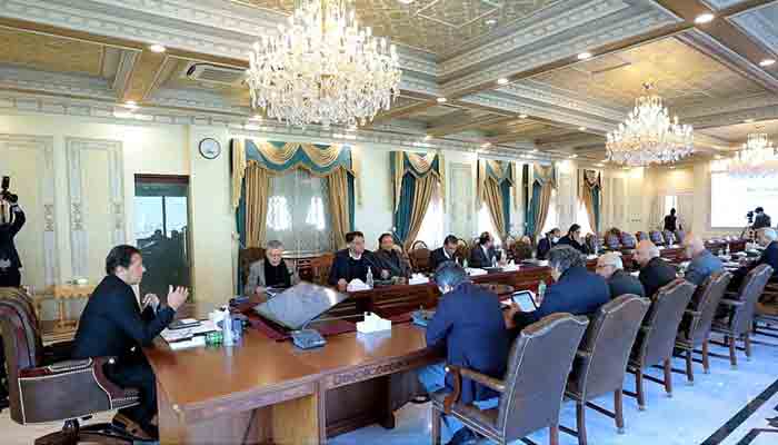 Prime Minister Imran Khan chairs a meeting on energy sector. -APP