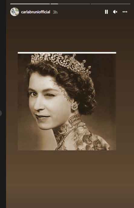 French model uses edited photo of Queen Elizabeth to express her feelings