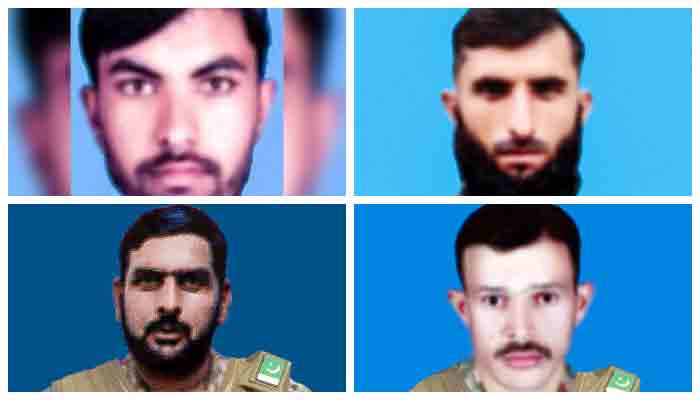 Pictures of soldiers embraced martyrdom in the Waziristan operation. -ISPR
