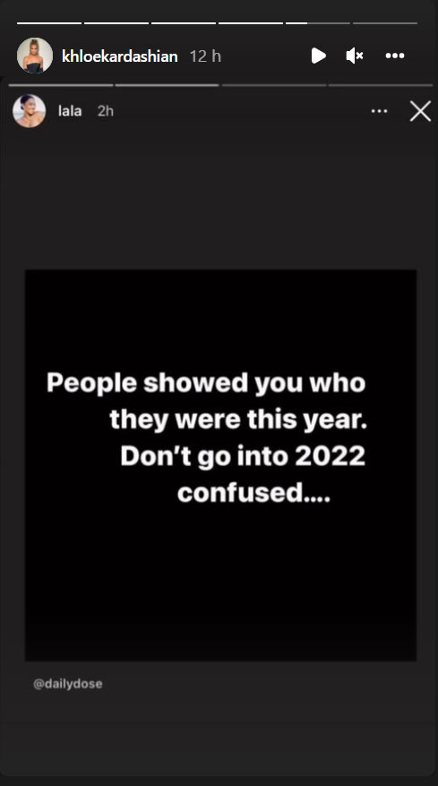 Khloé Kardashian pens cryptic note on ‘people showing you who they were’ in 2021