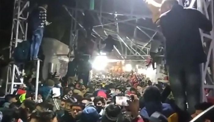 An NNIS video captures a throng of devotees at the Vaishno Devi shrine — Screengrab NNIS/AFP
