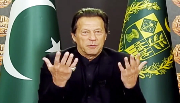 Prime Minister Imran Khan speaks during an online dialogue with international scholars on January 1, 2021. — Twitter/PakPMO