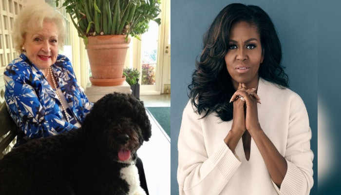 Michelle Obama memposting foto Betty White dengan mendiang ‘anjing pertama’ Bo