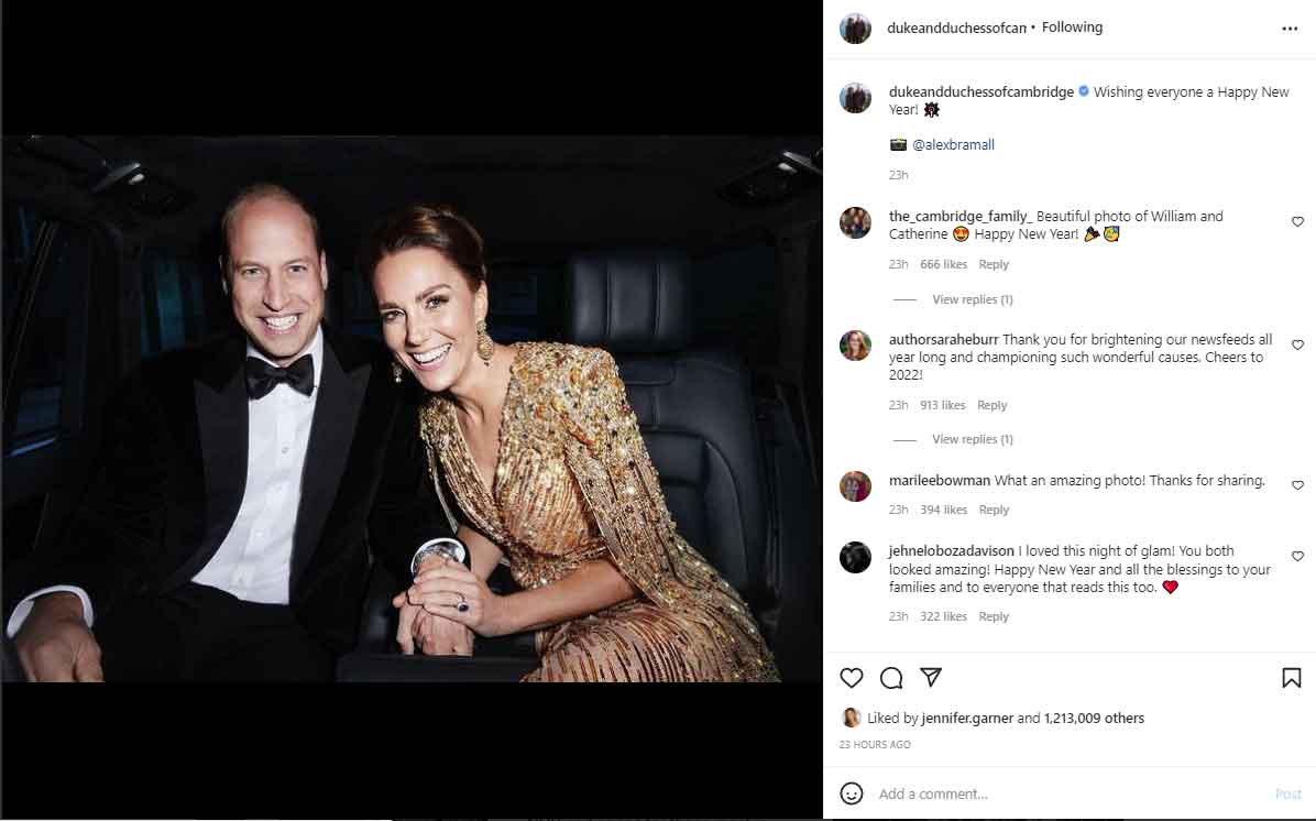 Jennifer Garner shows her admiration for Kate Middleton and Prince William