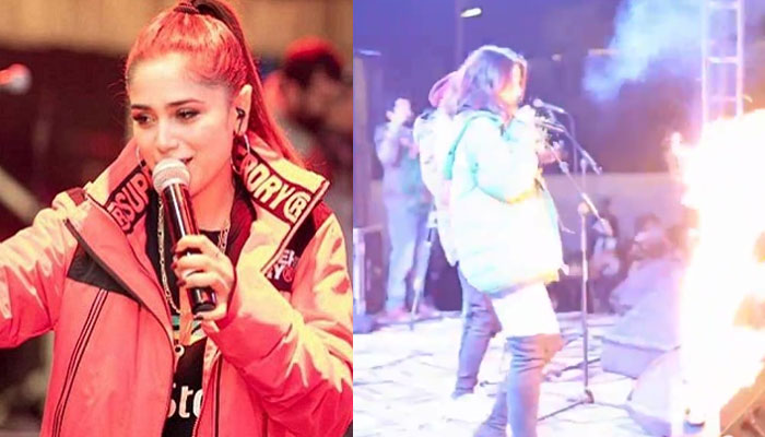 Aima Baig almost catches fire during item Number concert performance: Watch