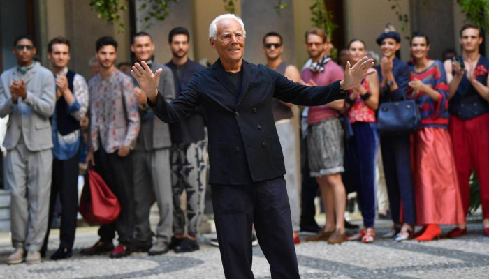 Giorgio Armani said on Tuesday it would cancel its upcoming shows due to the surge in COVID-19 infections