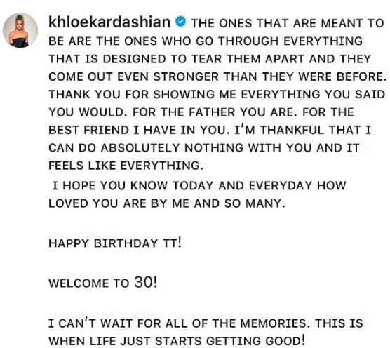 Tristan Thompson sent love note to Khloe Kardashian hours before cheating