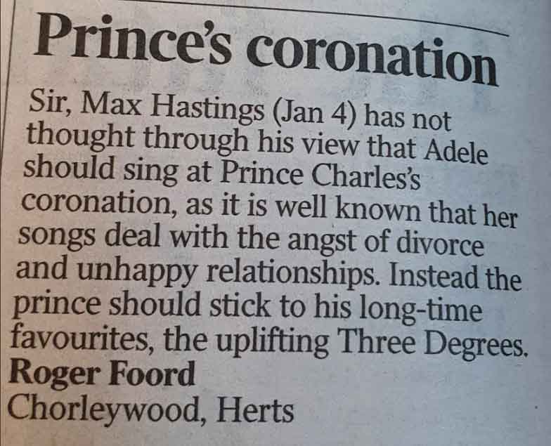 Latest article about Prince Charless coronation sparks interesting debate