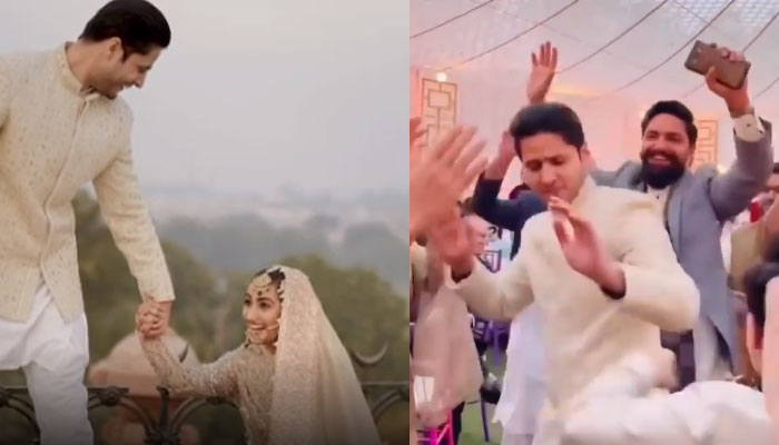 Arez Ahmed dances for Hiba Bukhari during Nikkah ceremony: Watch Video