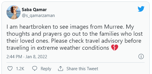 Celebrities take to Internet to mourn lives lost in Murree snowstorm tragedy