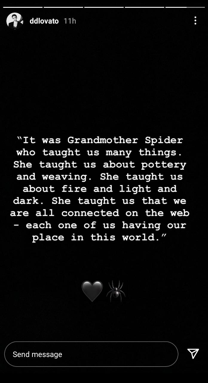 Demi Lovato unveils large spider tattoo following their recent rehab stint