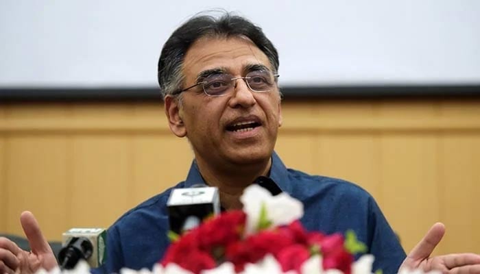 Federal Minister for Planning and Development Asad Umar. — AFP/File