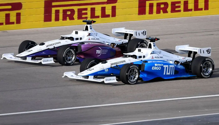 Every self-driving racecar at the CES is a winner. File photo