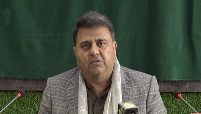 Minister for Information and Broadcasting Fawad Chaudhryaddressing a post-cabinet press conference in Islamabad on January 11, 2021. — YouTube/HumNewsLive