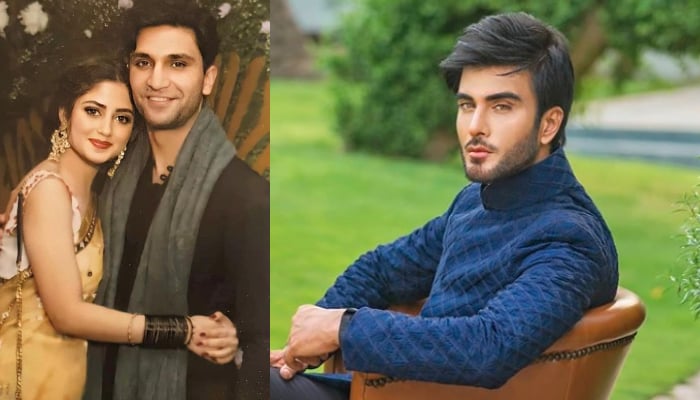 Imran Abbas had an apt reply for a fan asking why Ahad Raza Mir skipped wife Sajal Alys sisters wedding