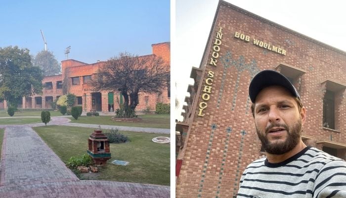 Former Pakistani cricketer Shahid Khan Afridi shares clicks from National Cricket Academy Lahore on Twitter. Photo: Twitter/ SAfridiOfficial