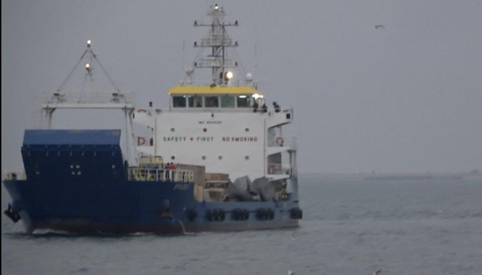 A ship seized by Houthis off Yemens Red Sea coast is seen in a frame grab from a video.  — Reuters