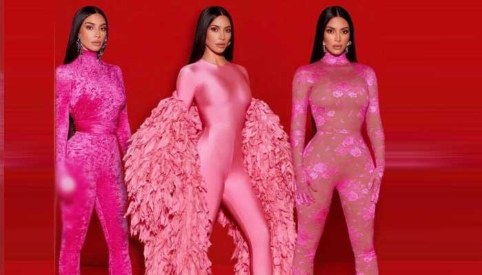 Kim Kardashian puts her fit physique on display in skin tight outfit