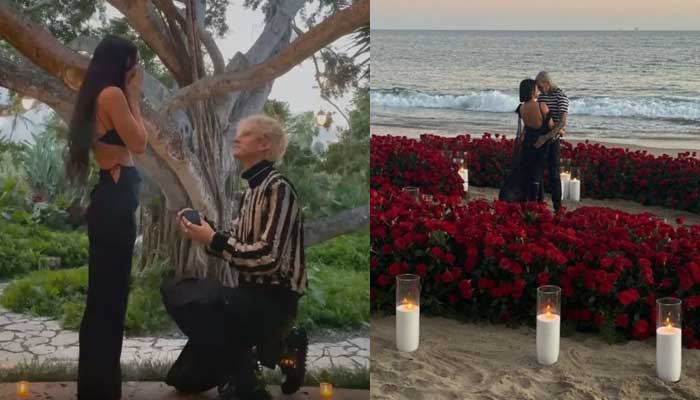 Megan Fox, Machine Gun Kelly copy Kourtney Kardashian and Travis Barkers proposal, think fans