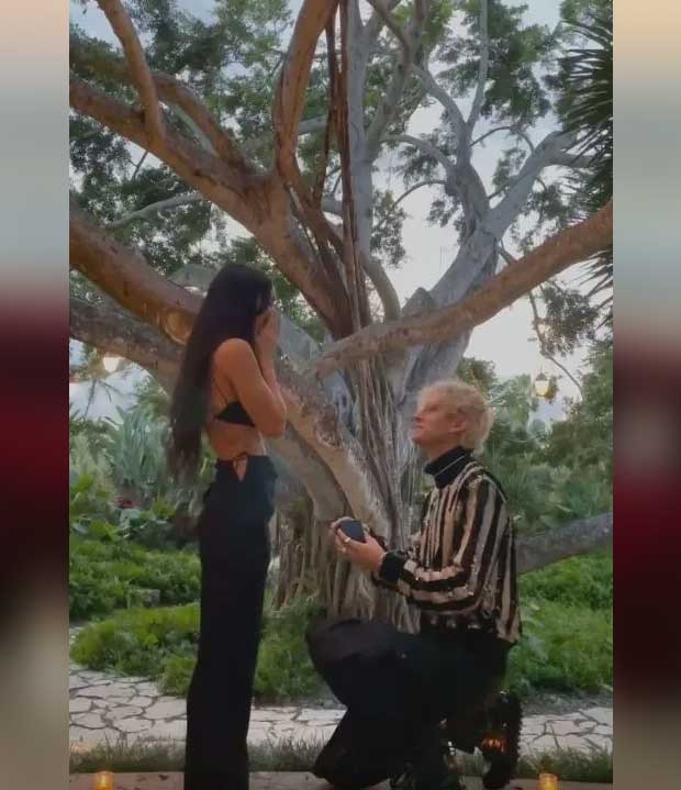 Megan Fox, Machine Gun Kelly copy Kourtney Kardashian and Travis Barkers proposal, think fans