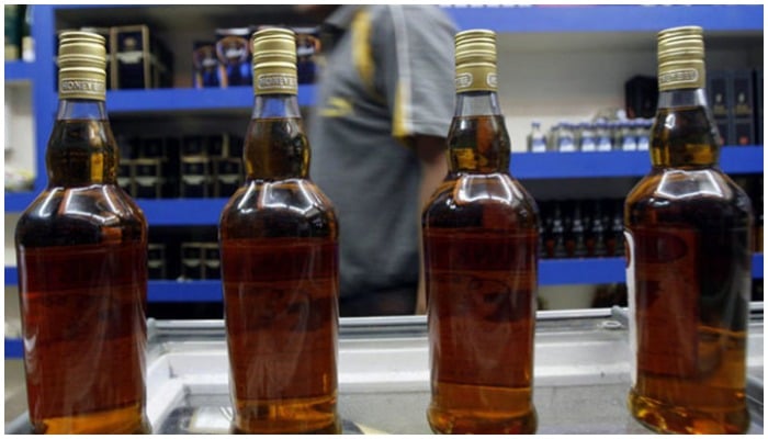 Image showing four bottles of an alcoholic beverage. — Reuters/File