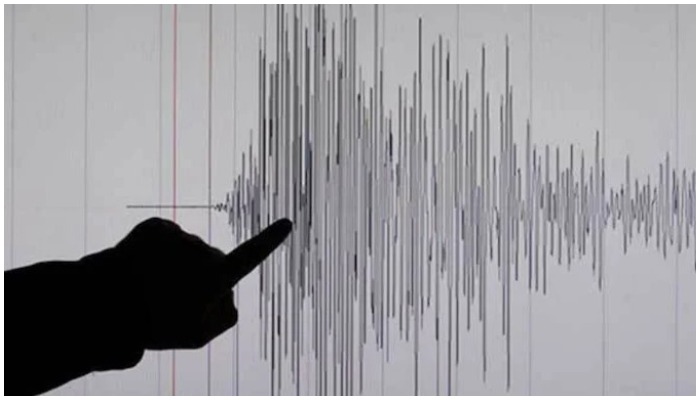 Foto yang menunjukkan pembacaan skala Richter — Reuters