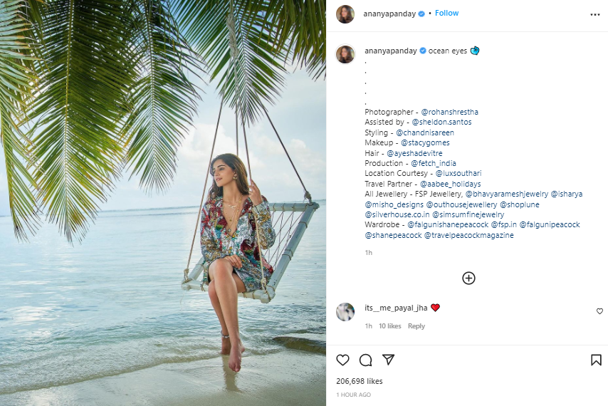 Ananya Panday leaves fans awe-struck with her ‘Ocean Eyes’ amid Maldives getaway