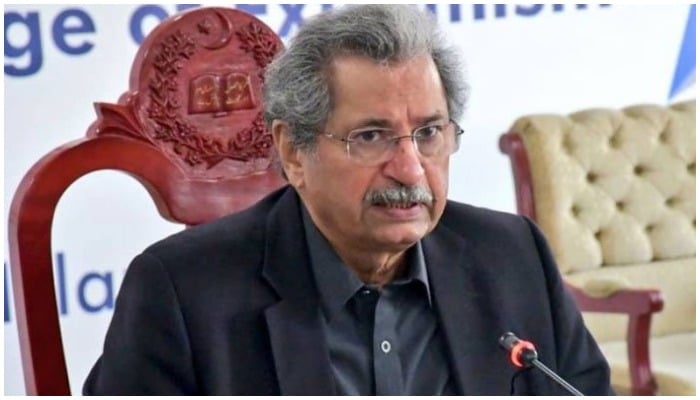 Federal minister for education Shafqat Mehmood. Photo: Geo.tv/files