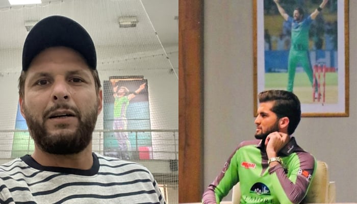 Cricket stars Shahid Afridi (left) and Shaheen Shah Afridi. — Twitter/Instagram