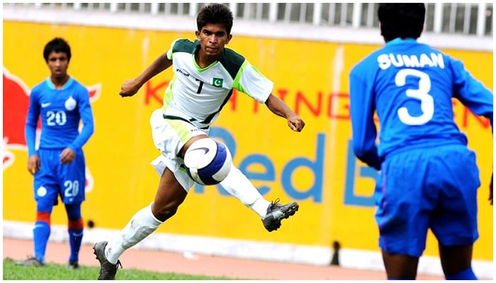 Pakistani football players. — AFP/File