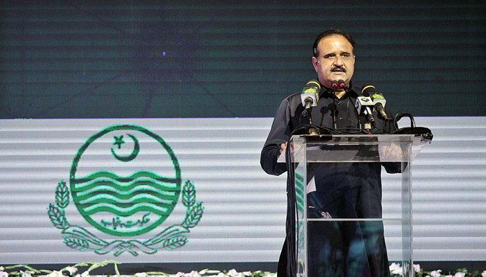 Chief Minister Punjab Sardar Usman Buzdar addresses Punjab Education Convention 2021 in Lahore, on August 25, 2021. — APP/File