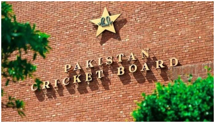 Pakistan Cricket Board inscription on a wall — Twitter