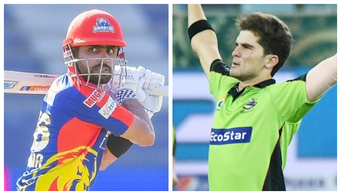 Karachi Kings newly-appointed skipper Babar Azam (left) and Lahore Qalandars captain Shaheen Shah Afridi. Photos: PCB/PSL/ file