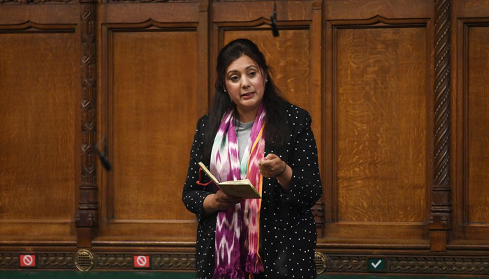 MP Nusrat Ghani speaks during a session in Parliament in London, Britain May 12, 2021. — Reuters