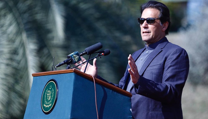 Prime Minister Imran Khan addressing the launch ceremony of the Naya Pakistan Qaumi Sehat Card scheme in Islamabad, on January 26, 2022. — Instagram