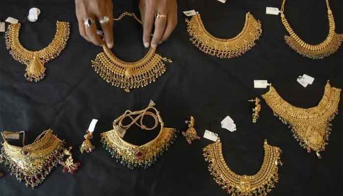 Jewellery sets are displayed at a store. — Reuters/File